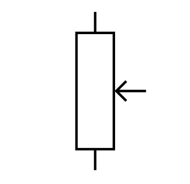 Simbolo potenziometro (EN 60617)